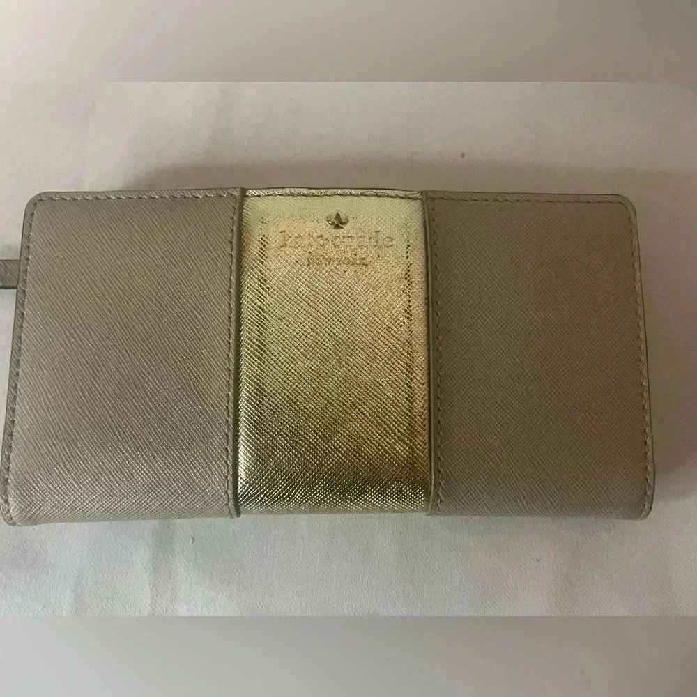Kate Spade Wallet Tan and Gold